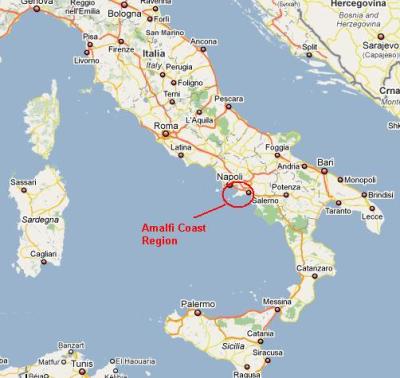amalfi coast map italy rome maps info positano where almafi europe region sorrento google pray easter break towns naples salerno