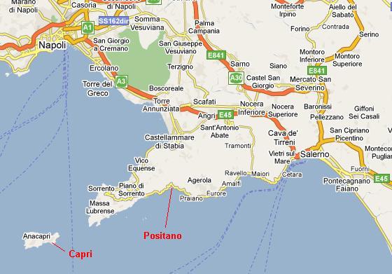 Where Is The Amalfi Coast In Italy Map Amalfi Coast Map