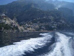 Positano from water