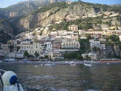 Positano from water