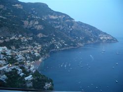 Positano in the evening